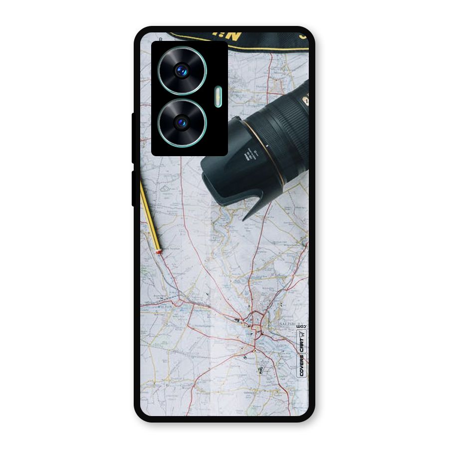 Map And Camera Metal Back Case for Realme C55