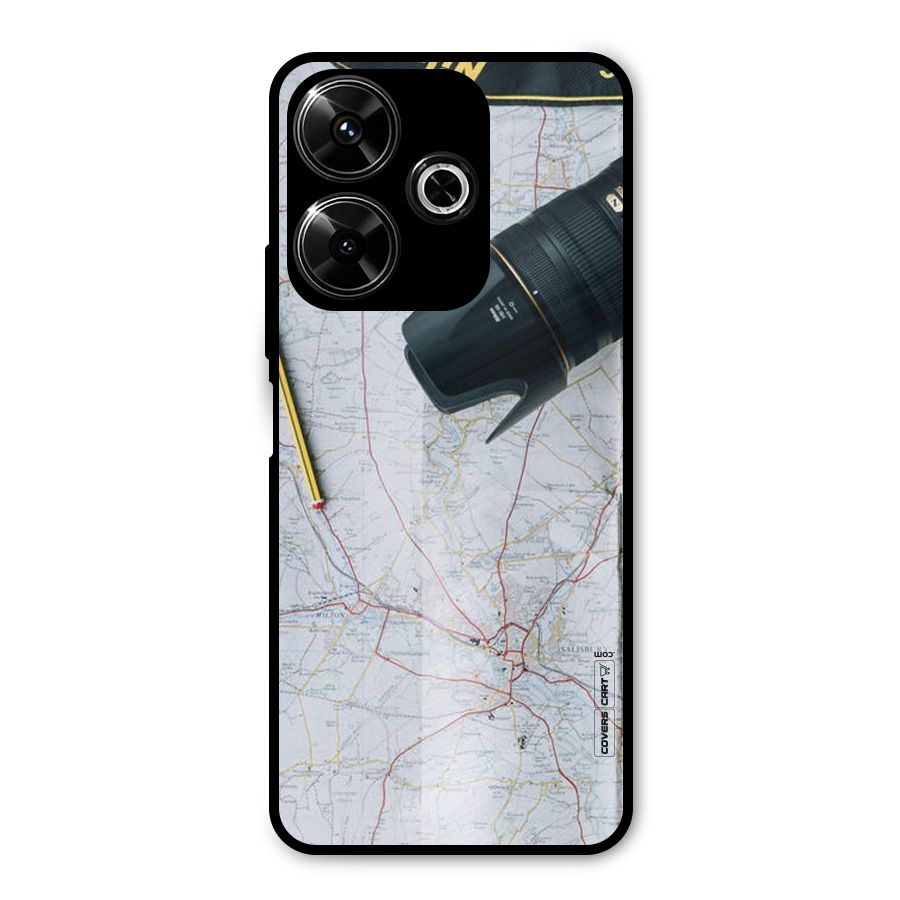 Map And Camera Metal Back Case for Redmi 13 5G