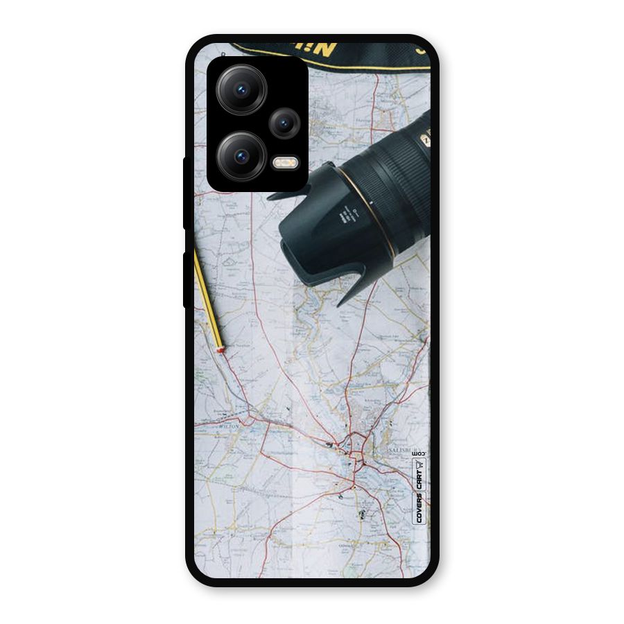 Map And Camera Metal Back Case for Redmi Note 12 5G