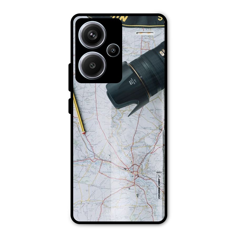 Map And Camera Metal Back Case for Redmi Note 13 Pro Plus