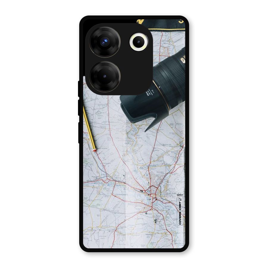 Map And Camera Metal Back Case for Tecno Camon 20