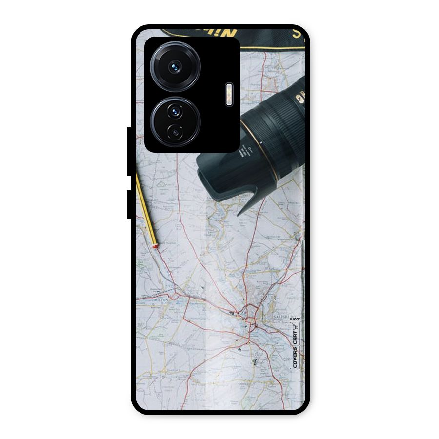Map And Camera Metal Back Case for Vivo T1 Pro