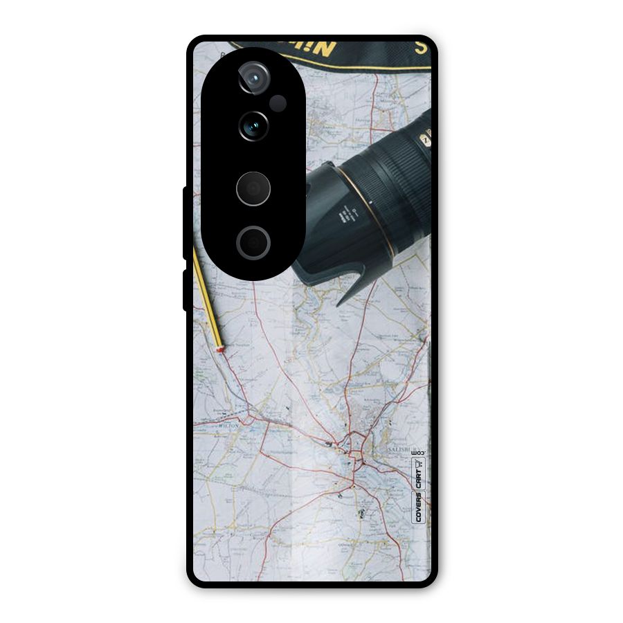 Map And Camera Metal Back Case for Vivo T3 Ultra