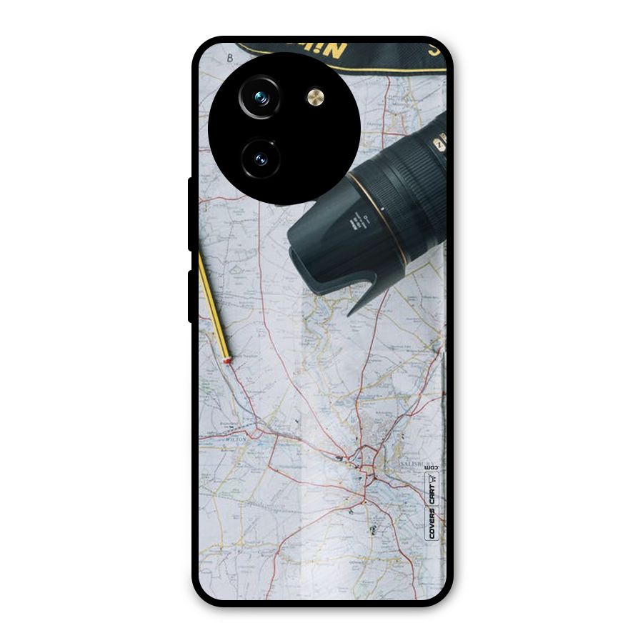 Map And Camera Metal Back Case for Vivo T3x