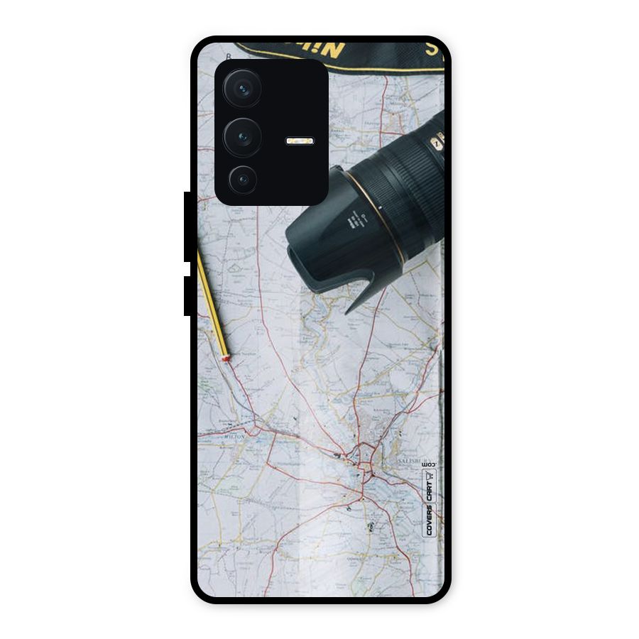 Map And Camera Metal Back Case for Vivo V23 5G