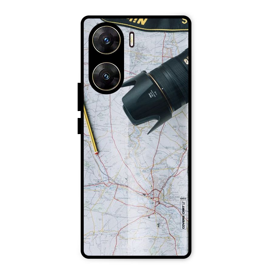 Map And Camera Metal Back Case for Vivo V29e