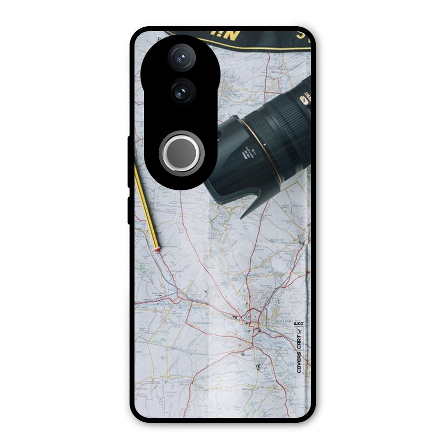 Map And Camera Metal Back Case for Vivo V50