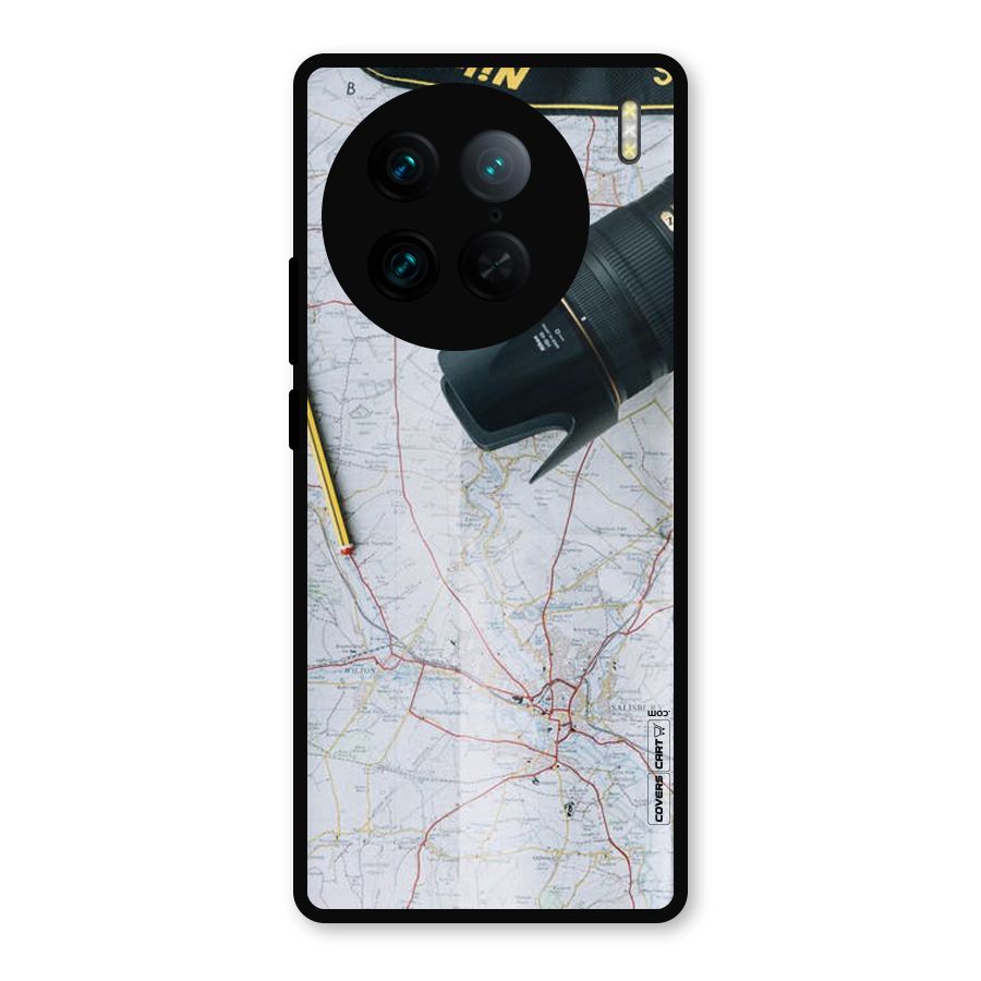Map And Camera Metal Back Case for Vivo X90 Pro