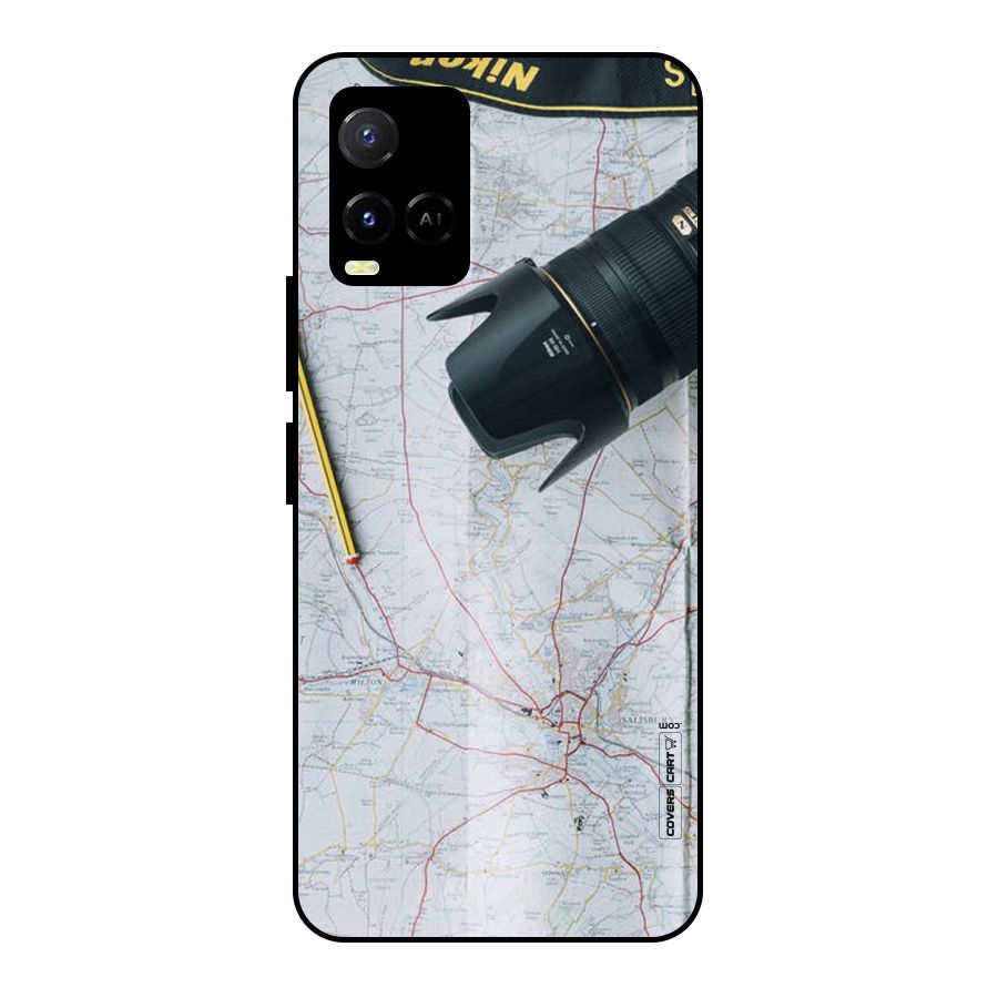 Map And Camera Metal Back Case for Vivo Y21T