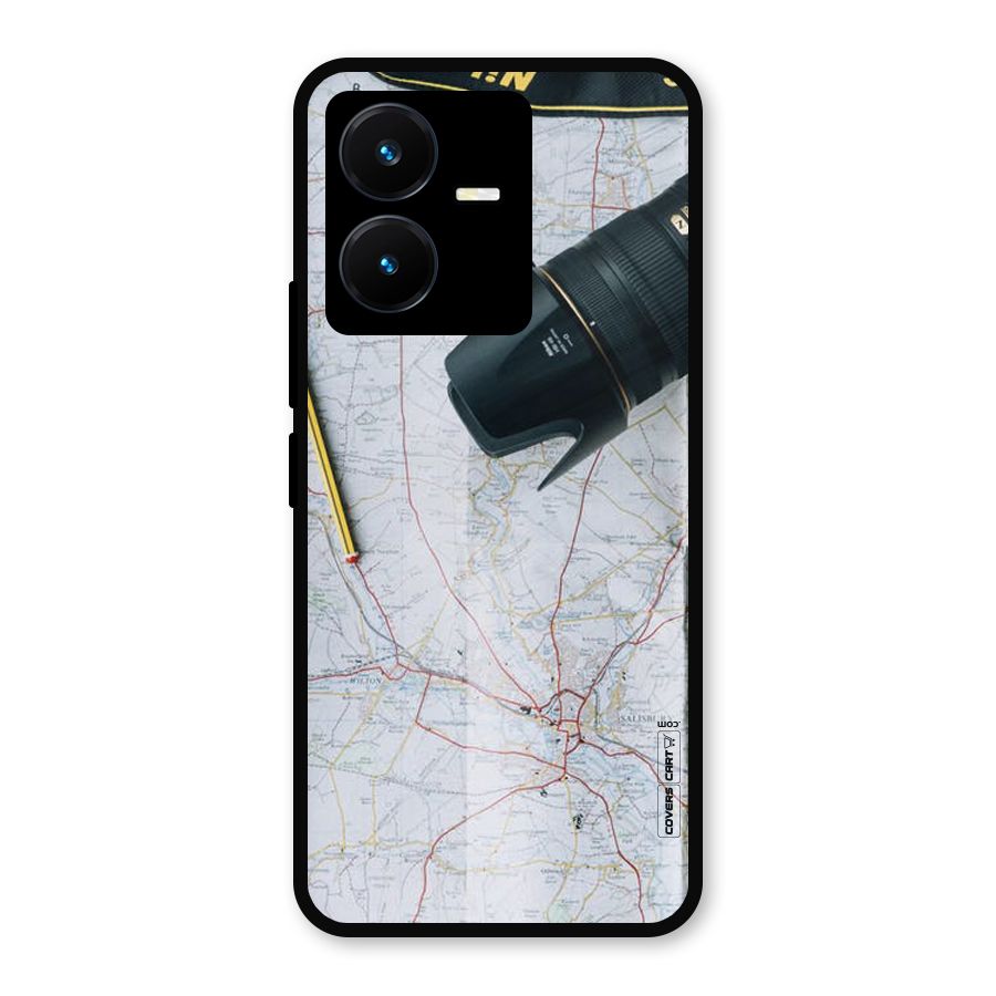 Map And Camera Metal Back Case for Vivo Y22