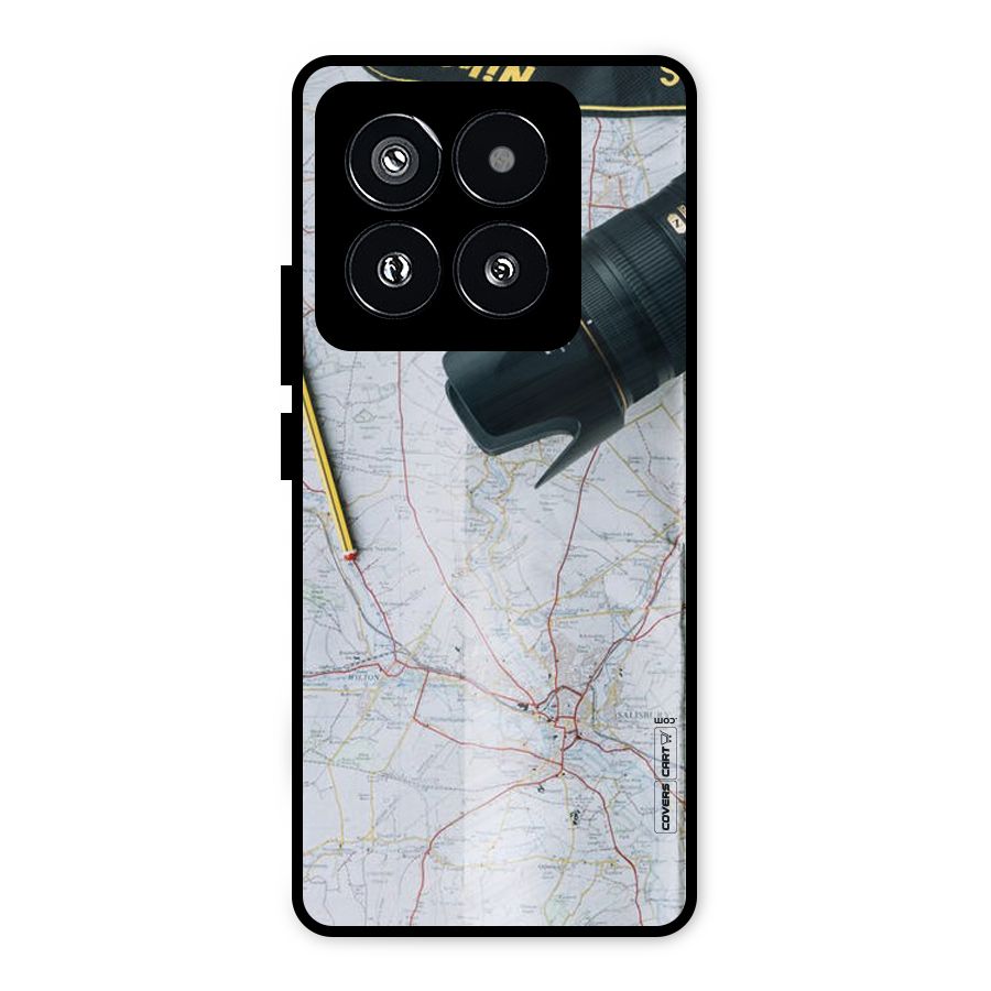 Map And Camera Metal Back Case for Xiaomi 14 Pro
