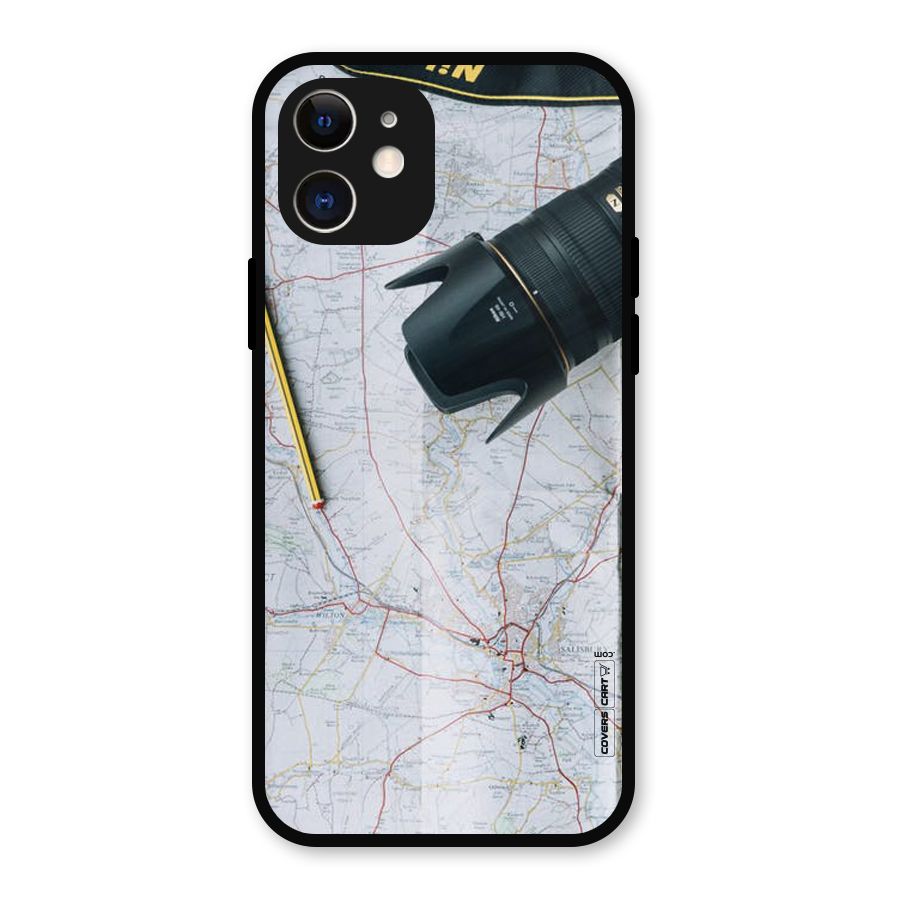 Map And Camera Metal Back Case for iPhone 12