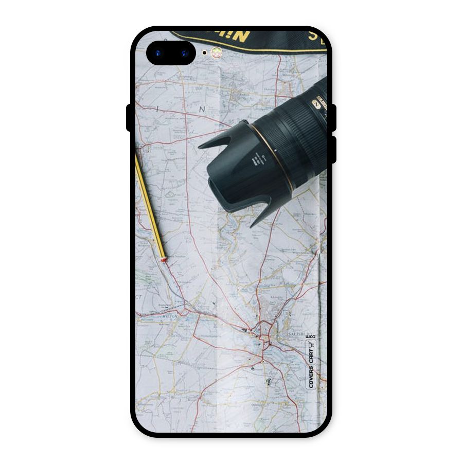 Map And Camera Metal Back Case for iPhone 8 Plus