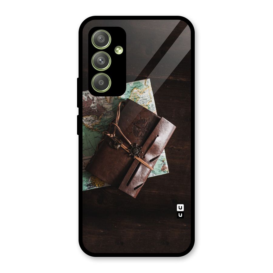 Map Journal Glass Back Case for Galaxy A54