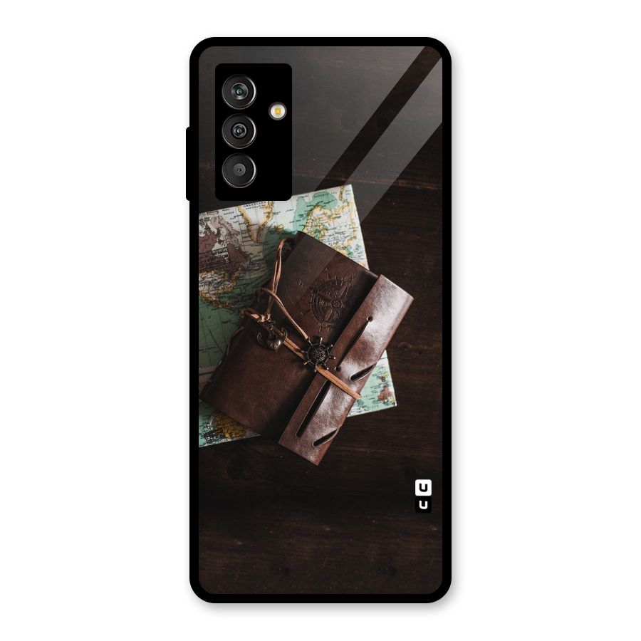 Map Journal Glass Back Case for Galaxy M13