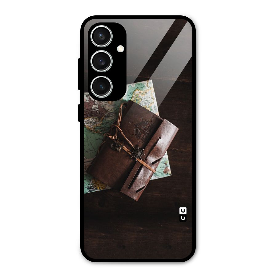 Map Journal Glass Back Case for Galaxy S23 FE