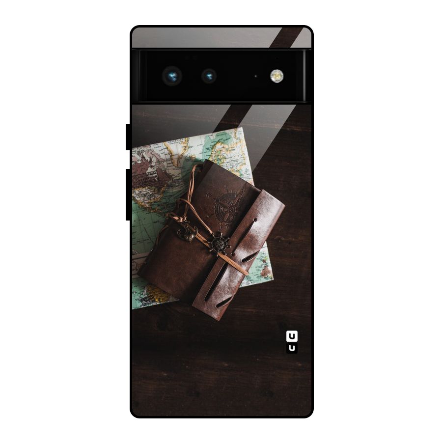 Map Journal Glass Back Case for Google Pixel 6