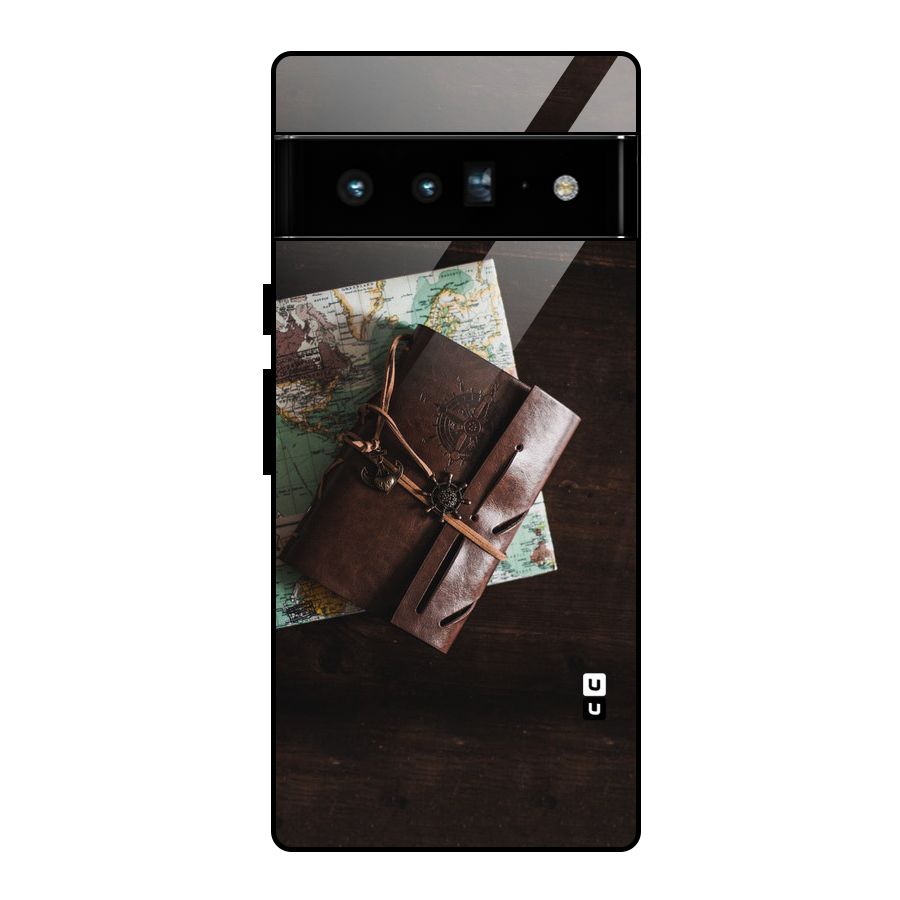 Map Journal Glass Back Case for Google Pixel 6 Pro