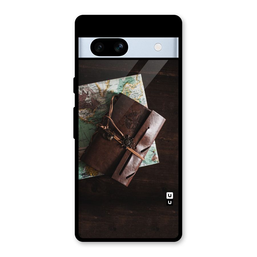 Map Journal Glass Back Case for Google Pixel 7a