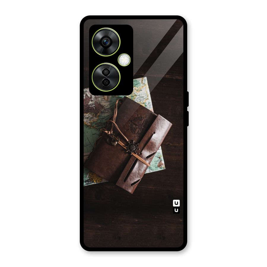 Map Journal Glass Back Case for OnePlus Nord CE 3 Lite