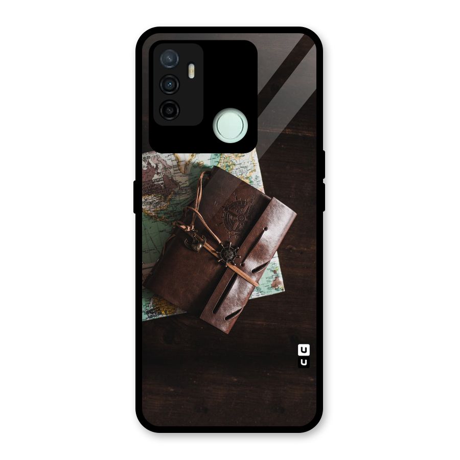 Map Journal Glass Back Case for Oppo A53