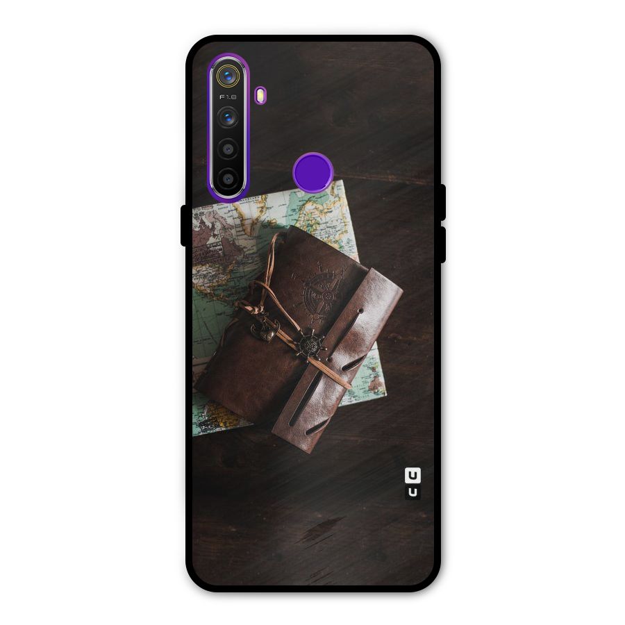 Map Journal Glass Back Case for Realme 5s