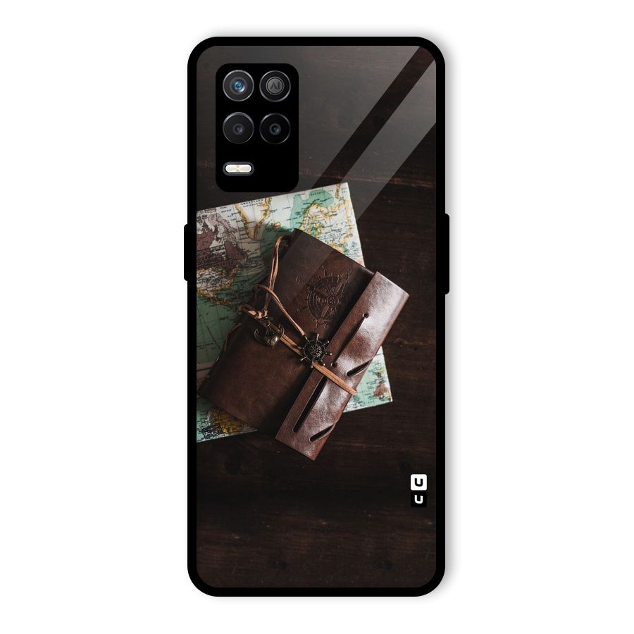 Map Journal Glass Back Case for Realme 8s 5G