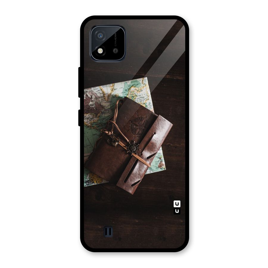Map Journal Glass Back Case for Realme C11 2021