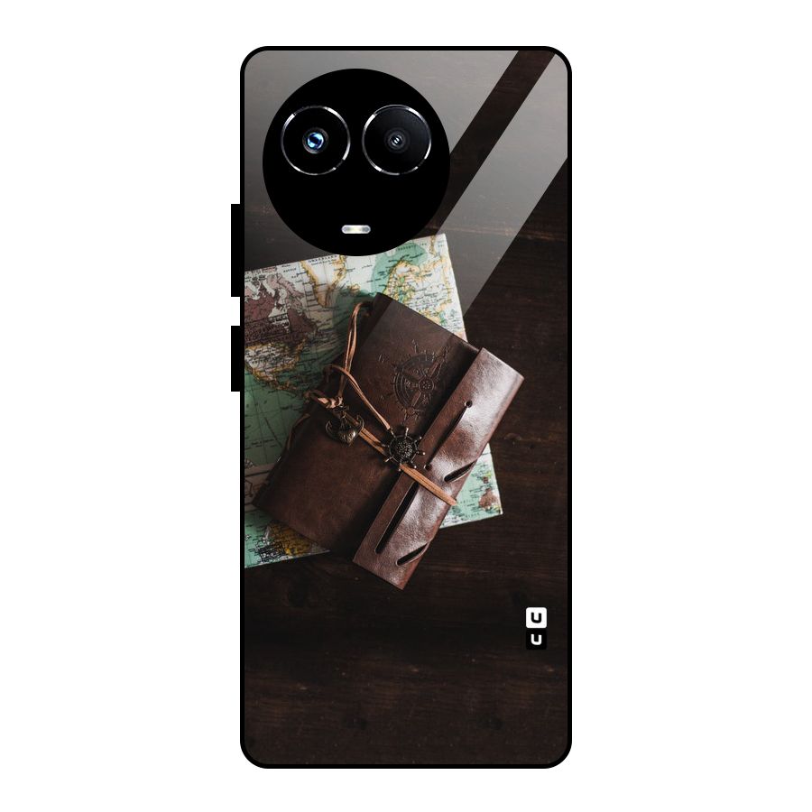 Map Journal Glass Back Case for Realme Narzo 60X
