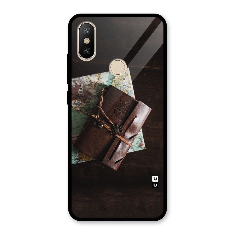 Map Journal Glass Back Case for Redmi A2