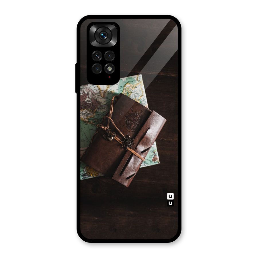 Map Journal Glass Back Case for Redmi Note 11S