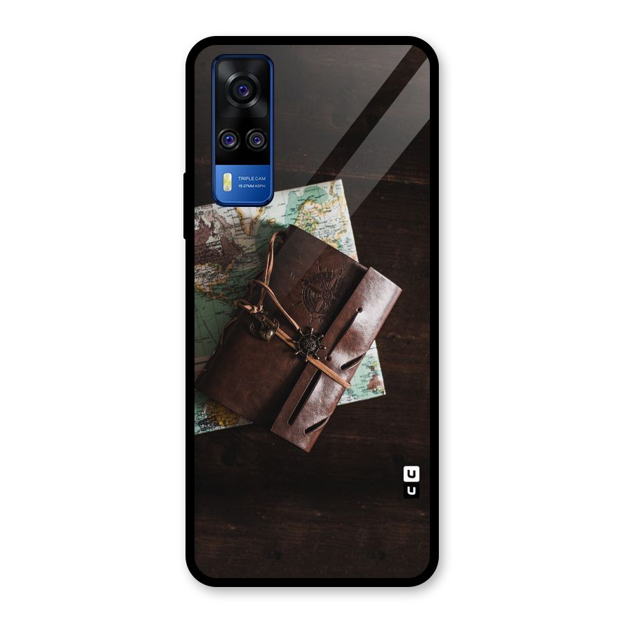 Map Journal Glass Back Case for Vivo Y31