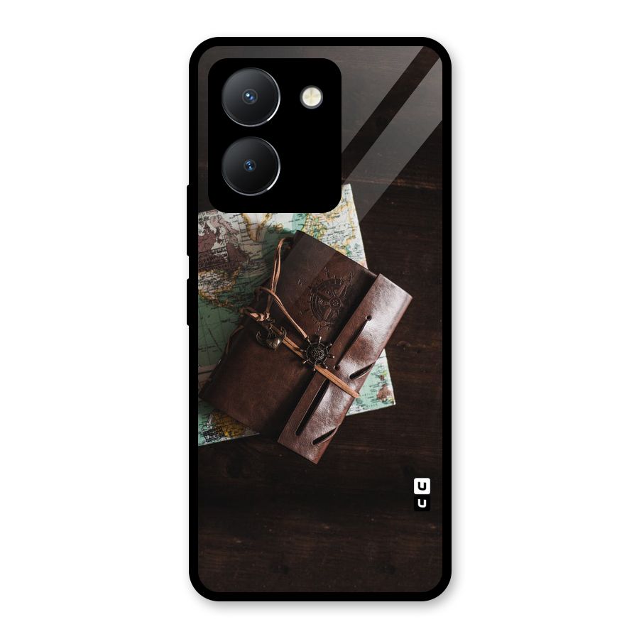 Map Journal Glass Back Case for Vivo Y36