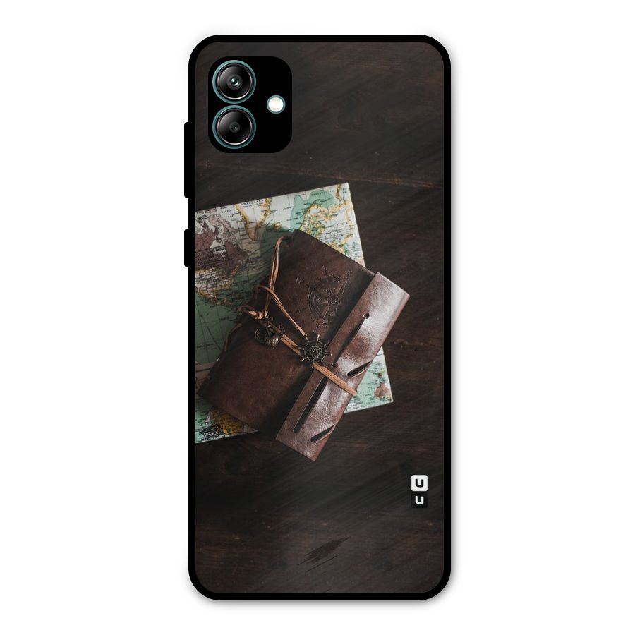 Map Journal Metal Back Case for Galaxy A04