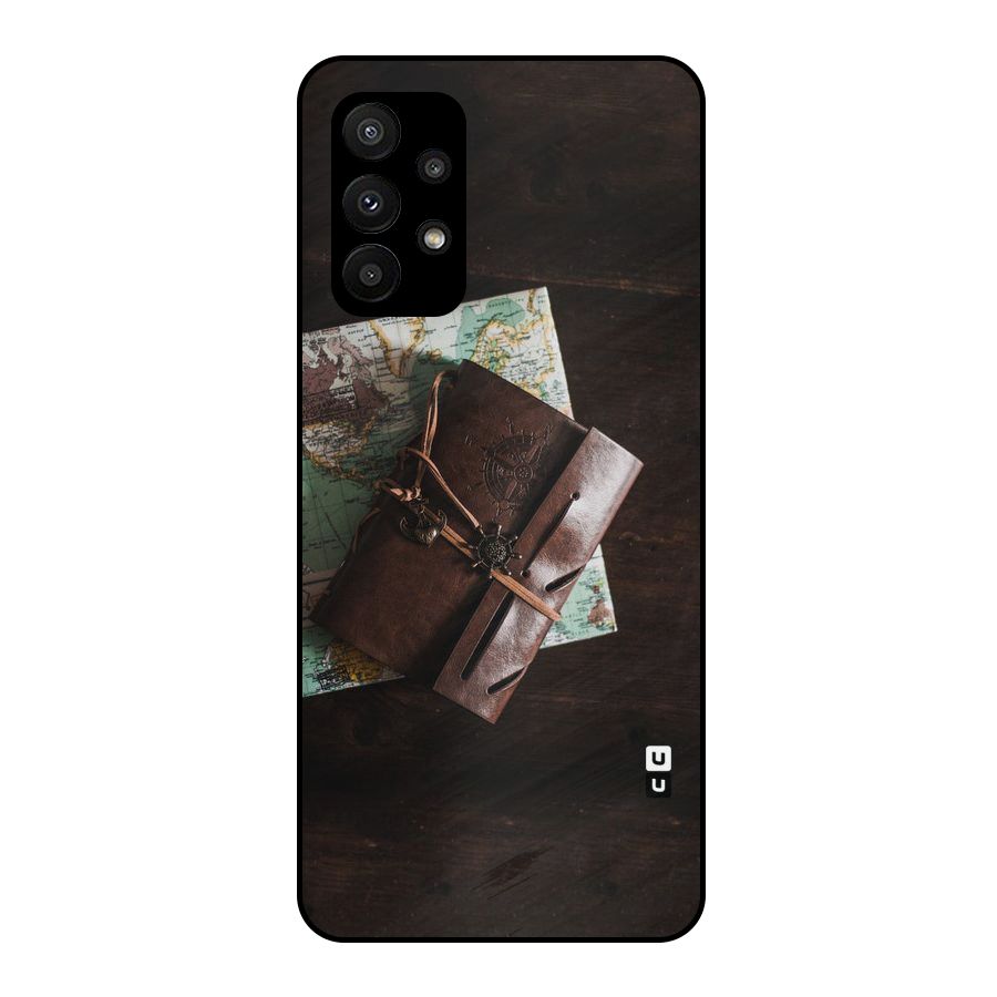 Map Journal Metal Back Case for Galaxy A23