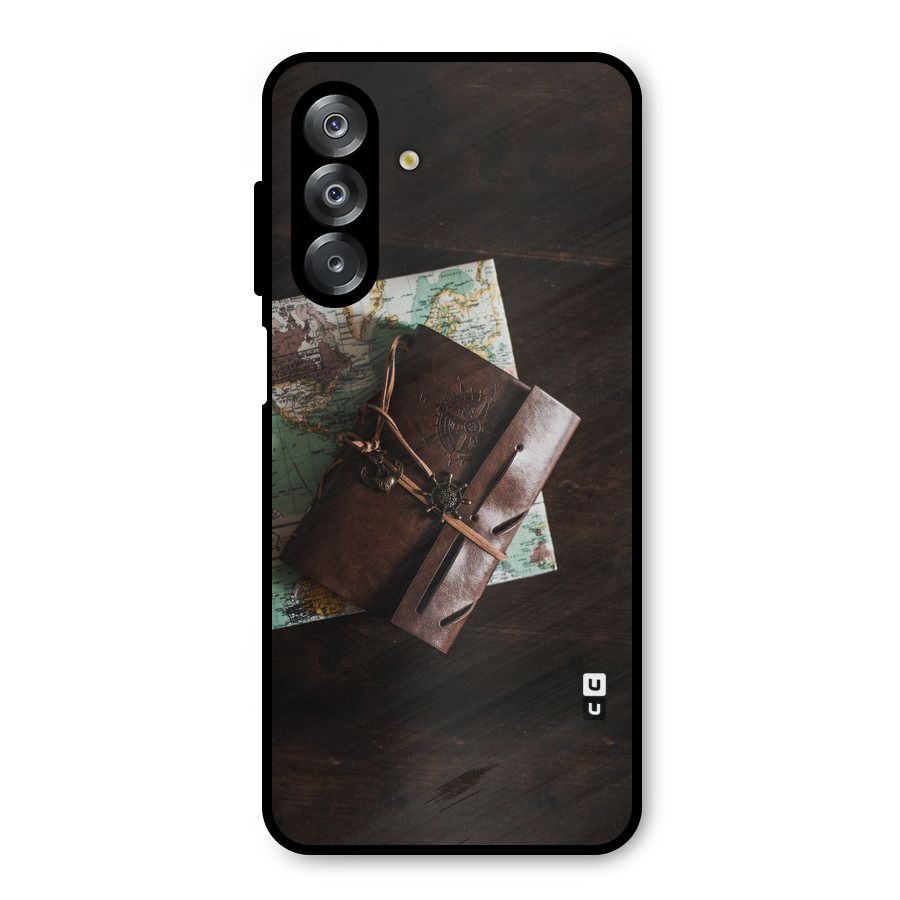 Map Journal Metal Back Case for Galaxy A26