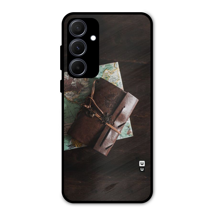 Map Journal Metal Back Case for Galaxy A35