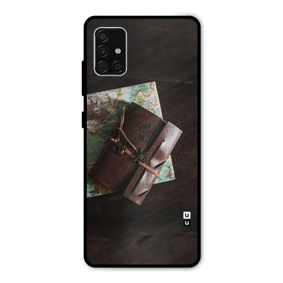 Map Journal Metal Back Case for Galaxy A51