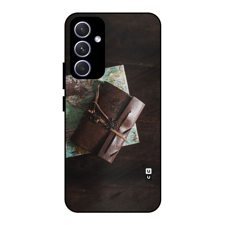 Map Journal Metal Back Case for Galaxy A54