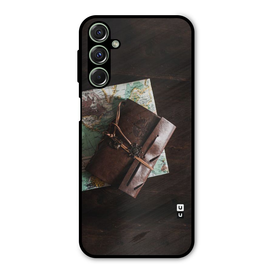 Map Journal Metal Back Case for Galaxy F34