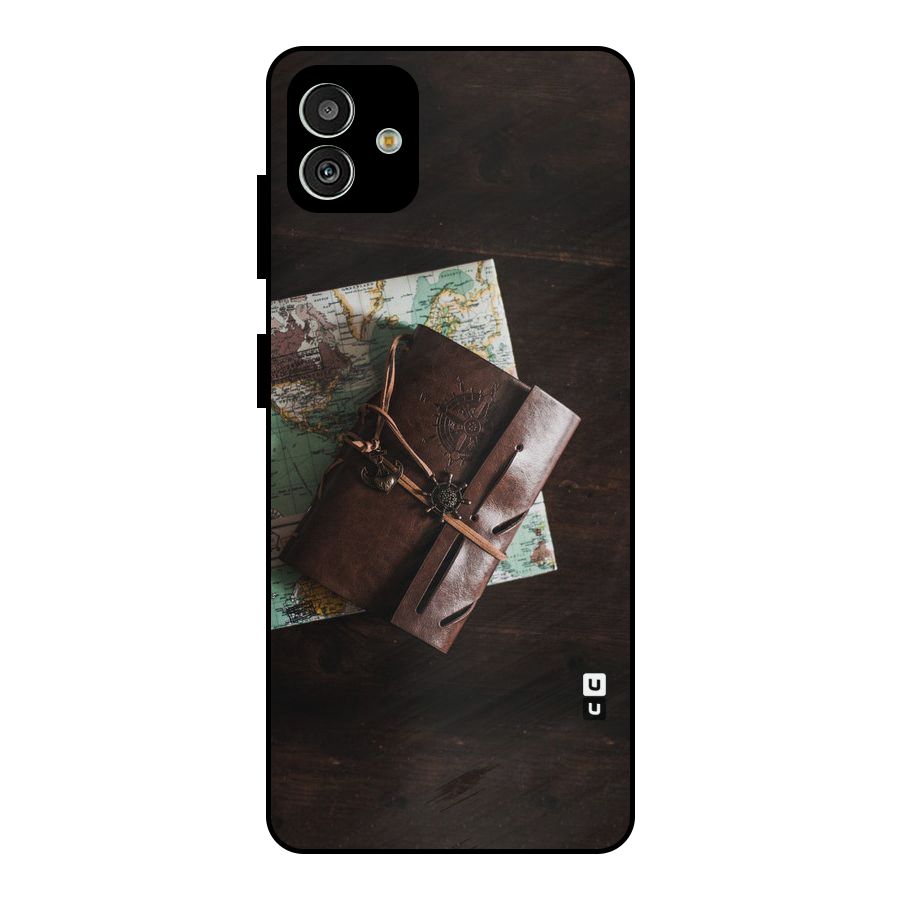 Map Journal Metal Back Case for Galaxy M13 5G