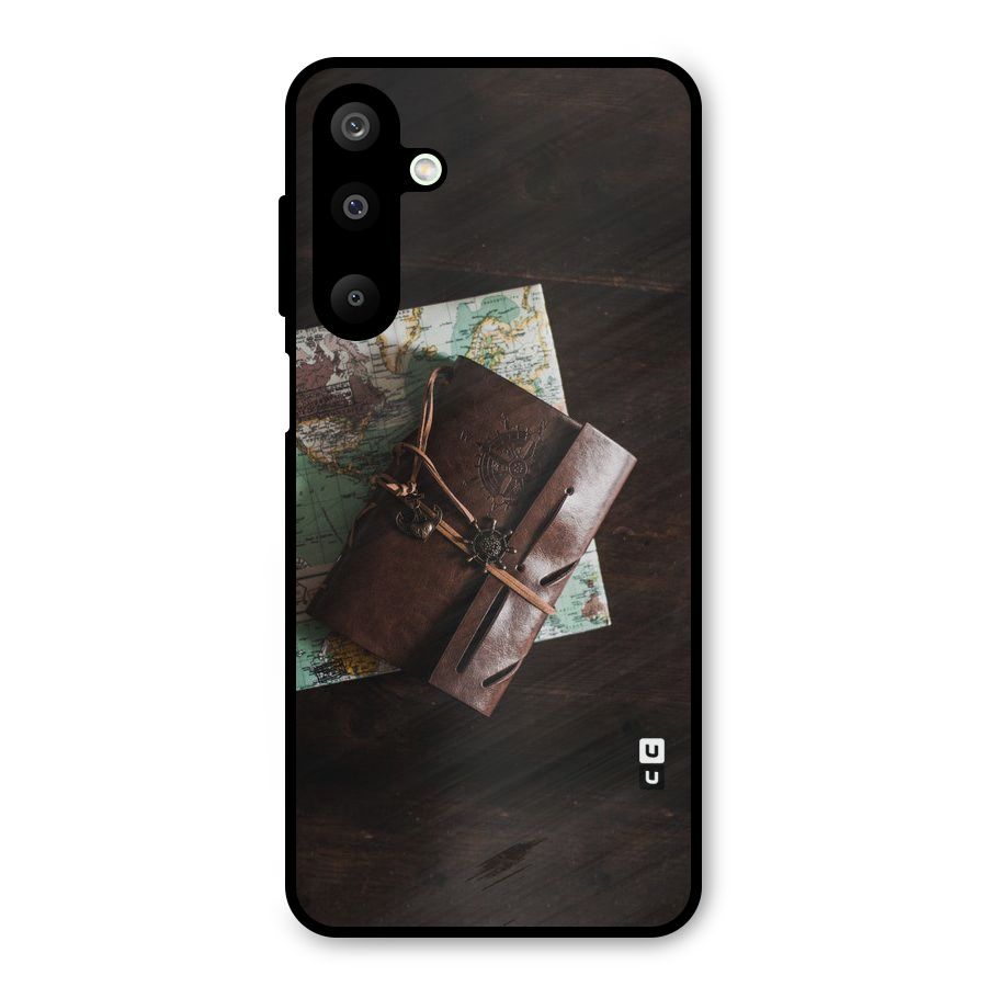 Map Journal Metal Back Case for Galaxy M16