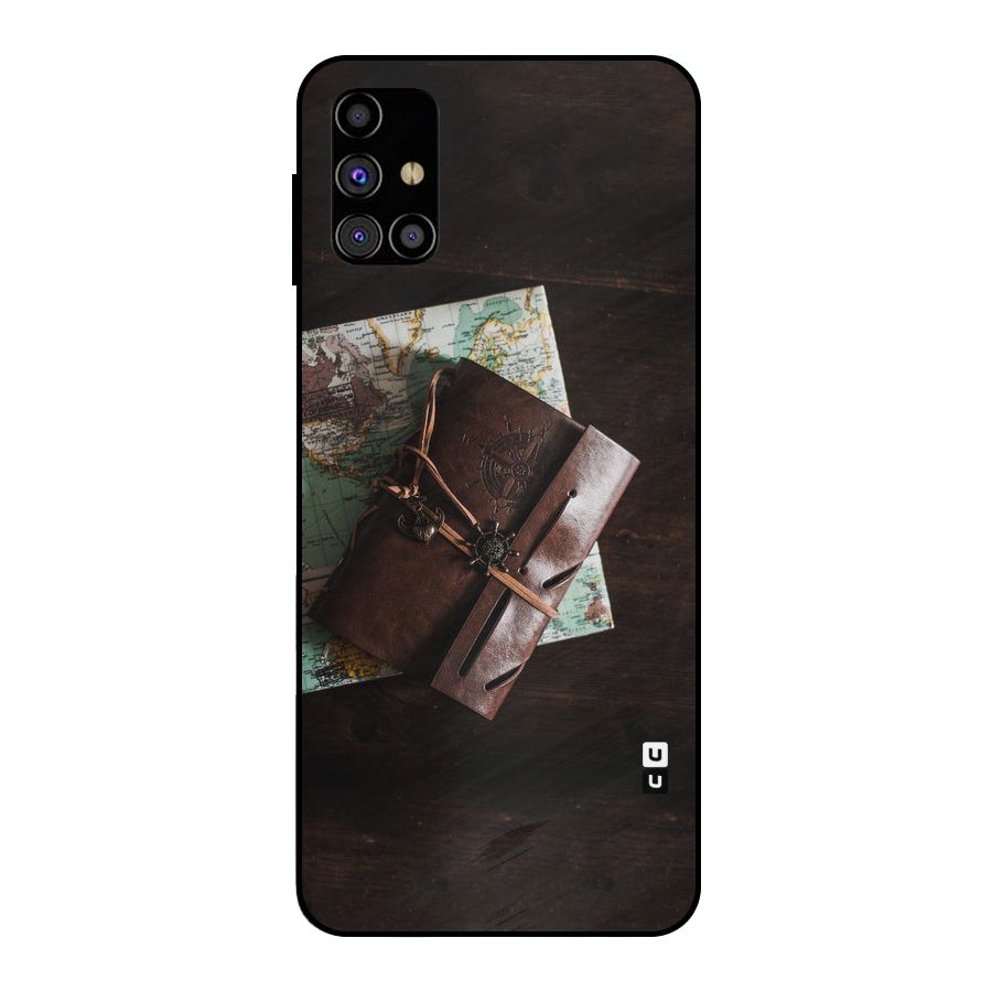 Map Journal Metal Back Case for Galaxy M31s