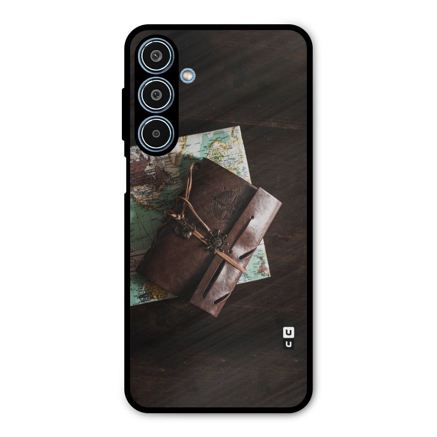 Map Journal Metal Back Case for Galaxy M35