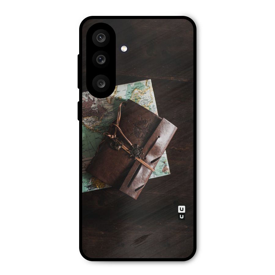Map Journal Metal Back Case for Galaxy M56