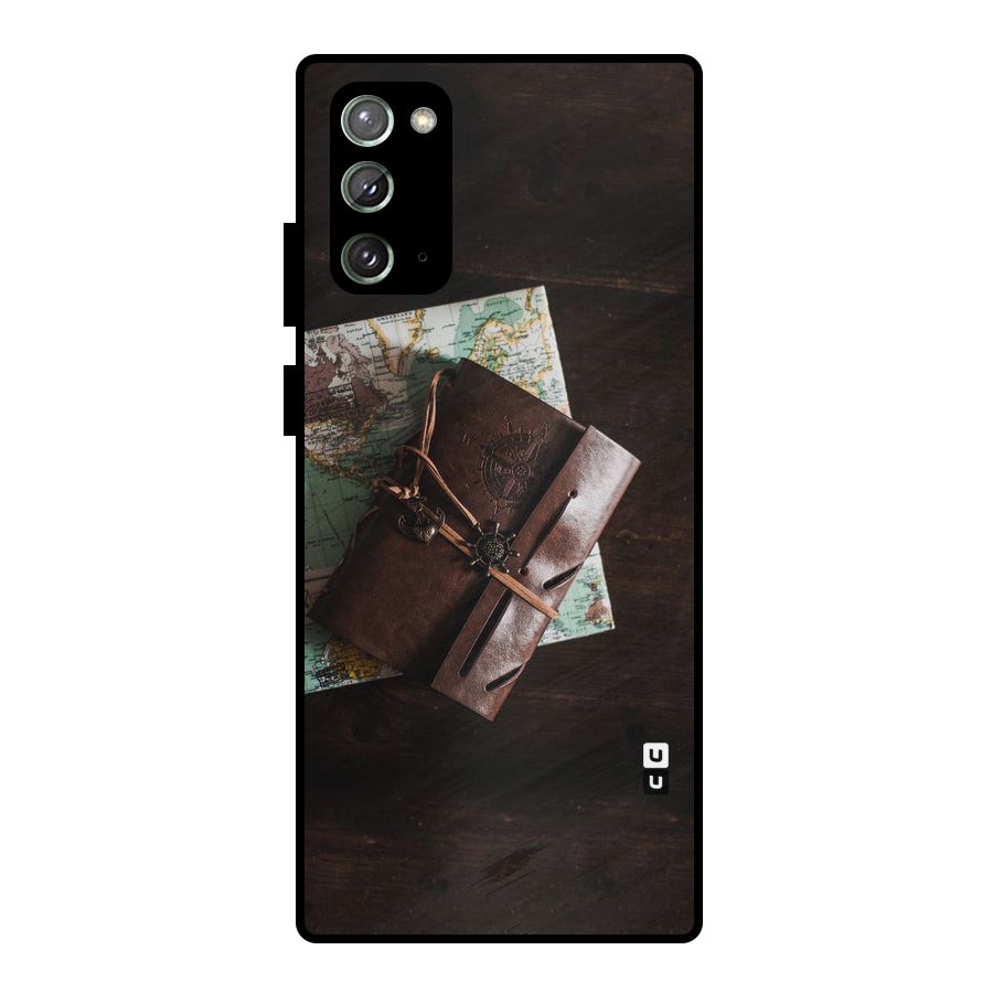 Map Journal Metal Back Case for Galaxy Note 20