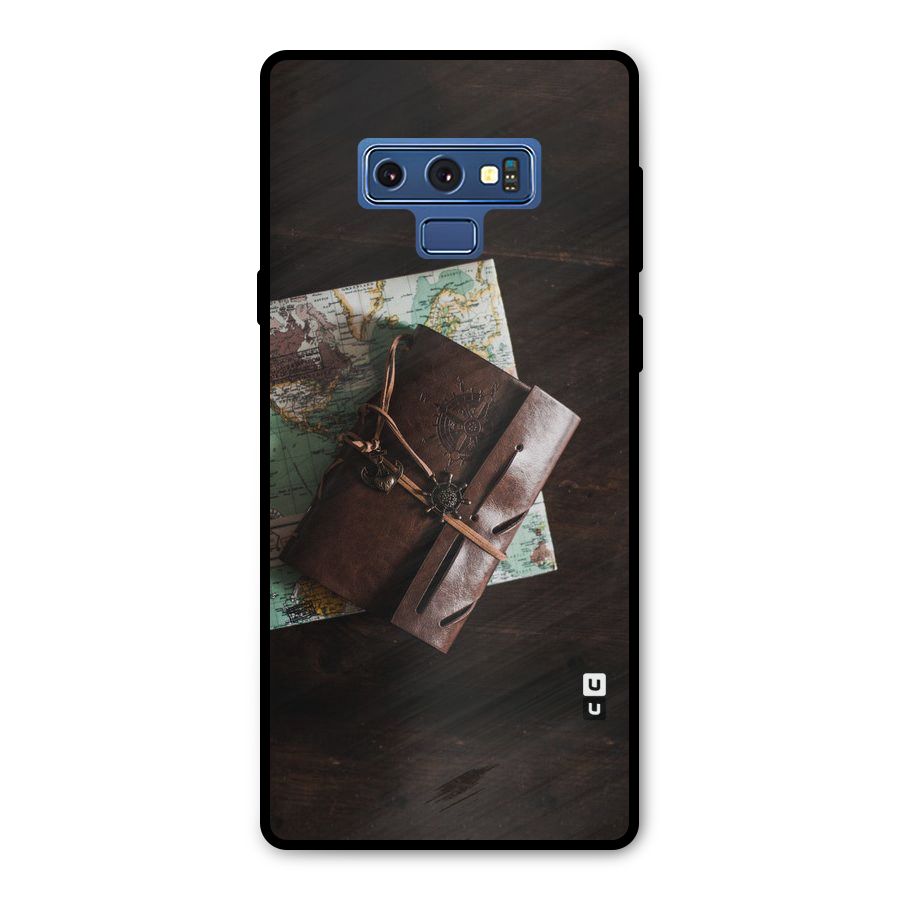 Map Journal Metal Back Case for Galaxy Note 9
