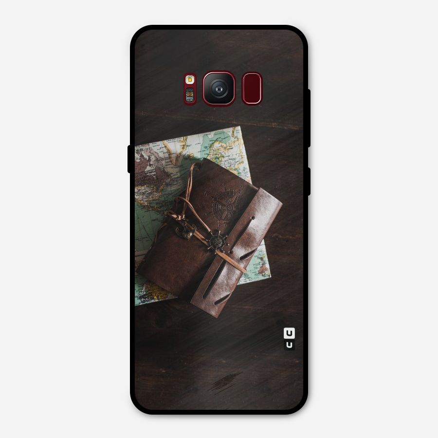 Map Journal Metal Back Case for Galaxy S8