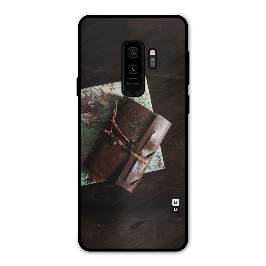 Map Journal Metal Back Case for Galaxy S9 Plus