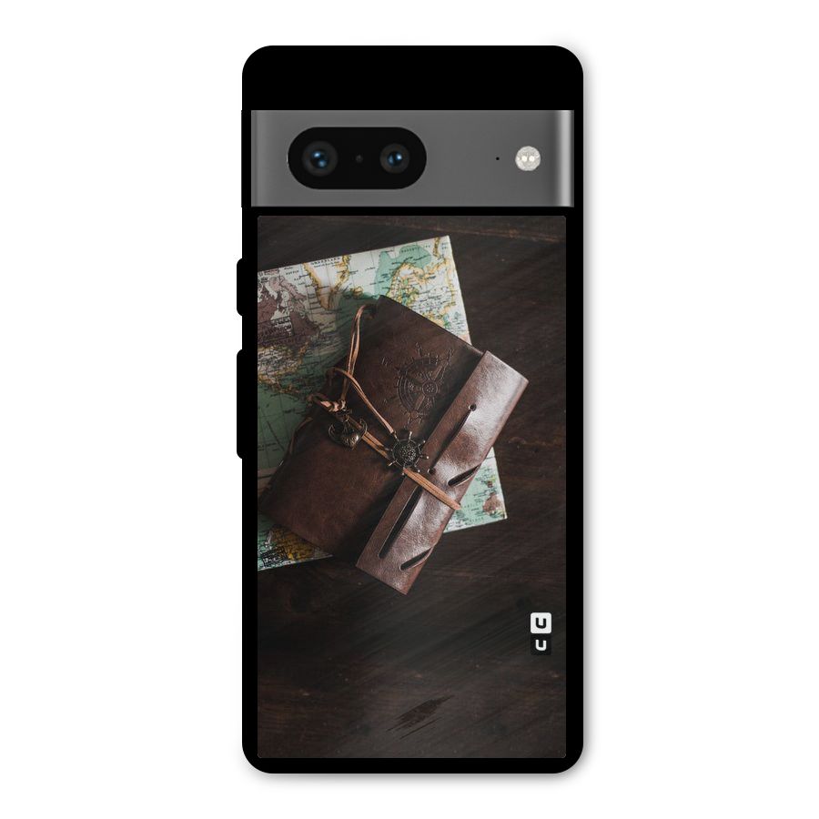 Map Journal Metal Back Case for Google Pixel 7